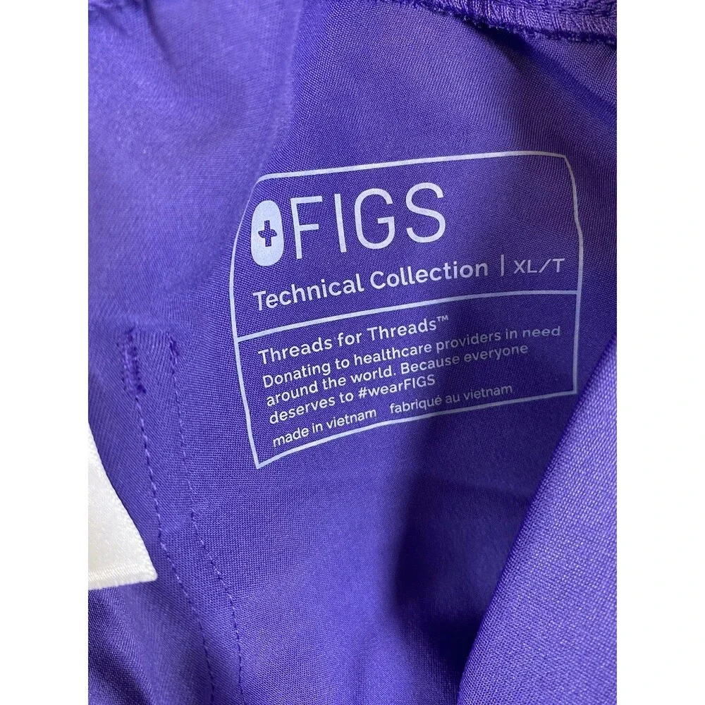 FIGS Technical Collection HW Yola Pants Womens XL Tall Purple Scrub Medical